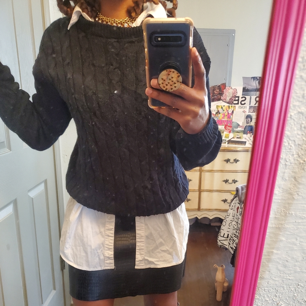 Black Retro Sweater